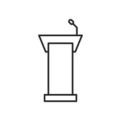 Lectern icon linear logo isolated
