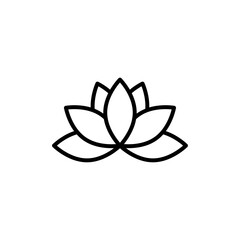 Lotus icon linear logo isolated
