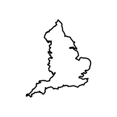 Map of england icon linear logo isolated