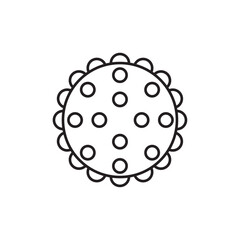 Massage ball icon linear logo isolated