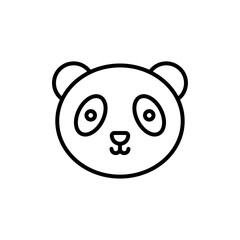 Panda icon linear logo isolated