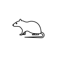 Rat icon linear logo isolated