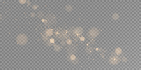 Gold dust light png. Bokeh glow lights lights background effect. Christmas background glowing dust Christmas glowing lights bokeh light confetti and glitter texture overlay for your design.  © Татьяна Куриленко
