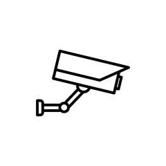 Security camera icon linear logo isolated