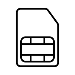 Obraz premium Sim card icon linear logo isolated