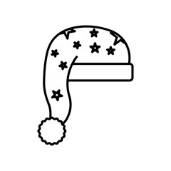 Sleeping hat icon linear logo isolated