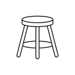 Stool icon linear logo isolated