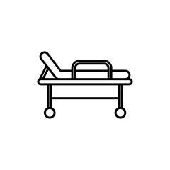Stretcher icon linear logo isolated