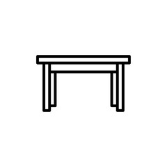 Table icon linear logo isolated