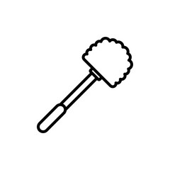 Toilet brush icon linear logo isolated