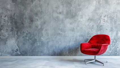 Red chair standing out from the crowd. Business concept. Special successful job candidate person who stands out from the crowd. space for copy. Diversity and inclusion