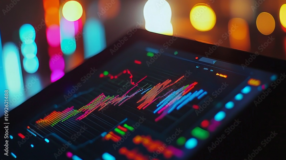 Poster dynamic financial data display