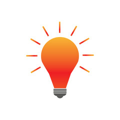 Logo glowing light bulb