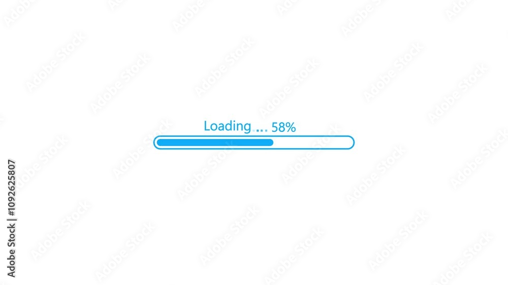 Poster simple pink loading bar icon animation ,load concept