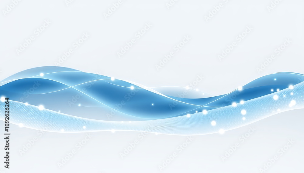 Poster a minimalist ai wallpaper with abstract digital waves and soft, glowing points symbolizing data flow
