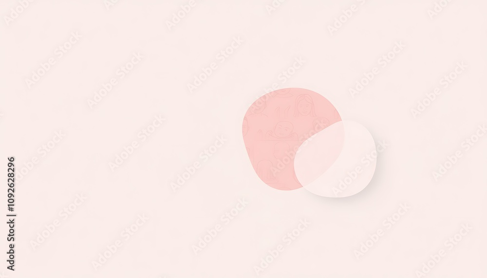 Poster a minimalist business wallpaper with soft overlapping shapes representing teamwork and collaboration