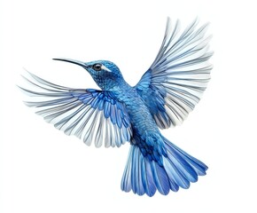 Obraz premium hummingbird in flight isolated on white