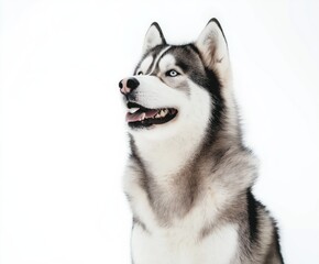 Fototapeta premium Siberian husky isolated on white