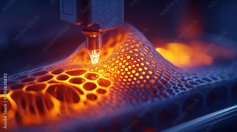 Poster advanced 3d printing technology in action