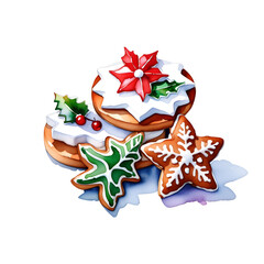 Watercolor Christmas Cookies Clipart, Gingerbread Clipart, Sweets Clipart, Festive Clipart, Watercolor Clipart, Scrapbooking, Instant Download

