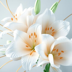 multi-colored large bright flower on a light background
