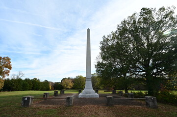 Memorial to a Confederate Officer from the American Civil war. 