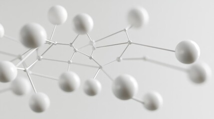 Obraz premium Abstract representation of molecular structures in a minimalist style.