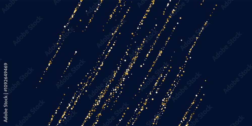 Poster bright vector illustration of magic sparkling shiny particles and lines on dark background. vector i