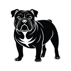 Fototapeta premium Detailed Bulldog Silhouette Graphic Art