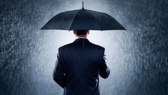 businessman with umbrella