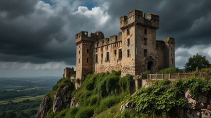 Ruined Castle on a Cliff
