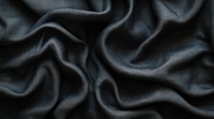 Obraz premium dark linen fabric texture, seamless background, smooth surface, high detail, natural fibers, deep tones, minimalistic