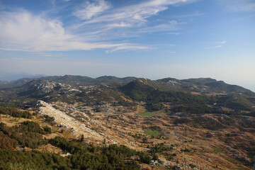 Fototapeta premium Landscape of Lovcen National Park in southwestern Montenegro