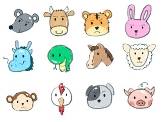 animal icons new year