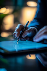 Executive Signing on a Digital Tablet