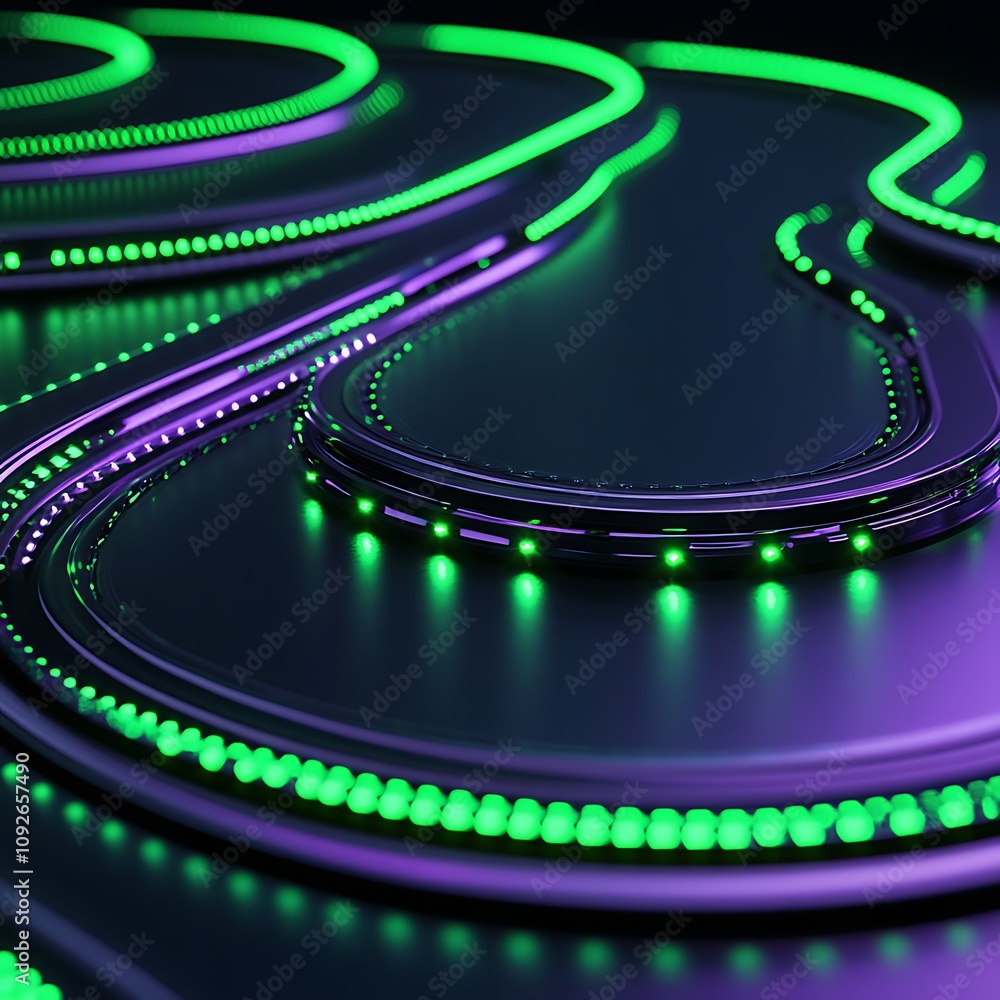 Poster abstract neon light patterns creating a dynamic and vibrant background for modern design and creativ