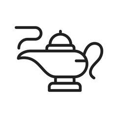 Magical Lamp Icon vector image. Suitable for use on web apps, mobile apps, and print media