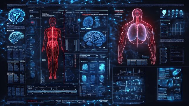 Medical research of brain neural nerve system health care