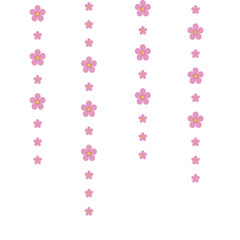 Pink Sakura Line Flower Blossom