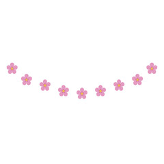 Obraz premium Pink Sakura Line Flower Blossom