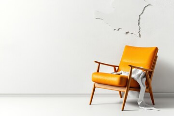 Obraz premium Modern chair on white texture.