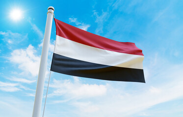 Yemen Flag Photo, High-Quality Image of Yemen Flag. Waving Yemen Flag