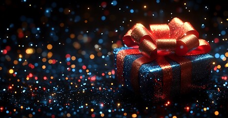Gift box with a decorative bow