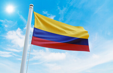 Colombia Flag Photo, High-Quality Image of Colombia Flag. Waving Colombia Flag