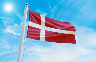 Denmark Flag Photo, High-Quality Image of Denmark Flag. Waving Denmark Flag