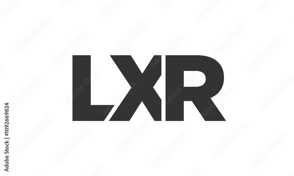 Poster lxr logo design template with strong and modern bold text. initial based vector logotype featuring s