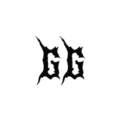 GG monogram logo design letter text name symbol monochrome logotype alphabet character simple logo