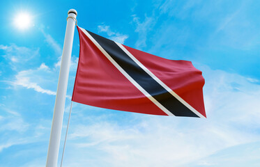 Trinidad and Tobago Flag Photo, High-Quality Image of Trinidad and Tobago Flag. Waving Trinidad and Tobago Flag