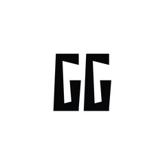 GG monogram logo design letter text name symbol monochrome logotype alphabet character simple logo
