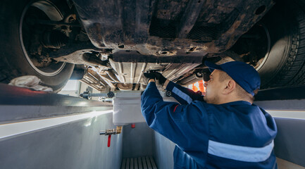 Changing oil in a car